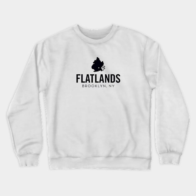 Flatlands (black) Crewneck Sweatshirt by Assertive Shirts